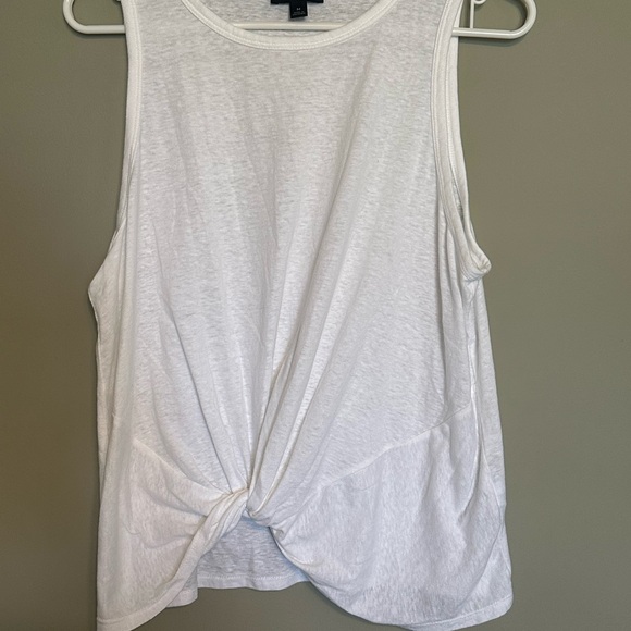 J. Crew Tops - J. Crew White Twist-Knot Sleeveless Tank
